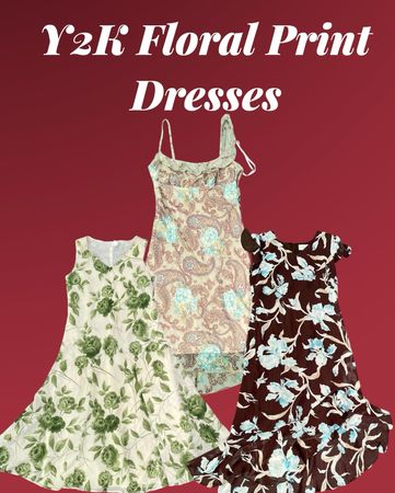 Y2K Floral Print Dresses - e1 (07/01)