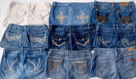 CR5843  Upcycled Y2K Mix Shorts