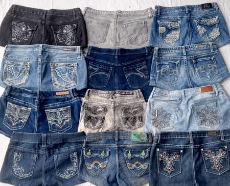 CR5846 Upcycled Y2K Mix Shorts