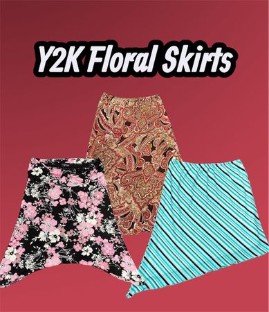 Y2K Floral Skirts - e3 (07/01)