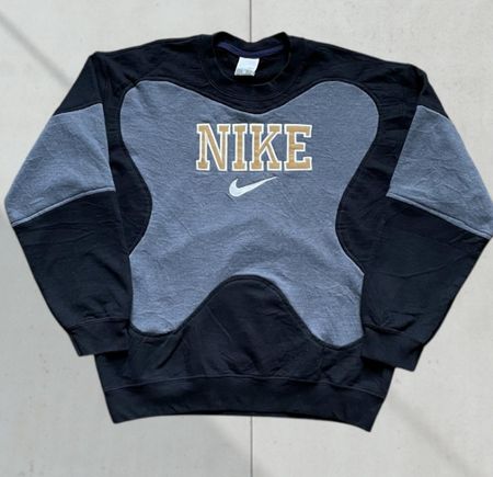 Rework Style patch work sweatshirt Nike