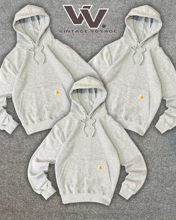 Carhartt reworked style grey pullover hoodies #7126