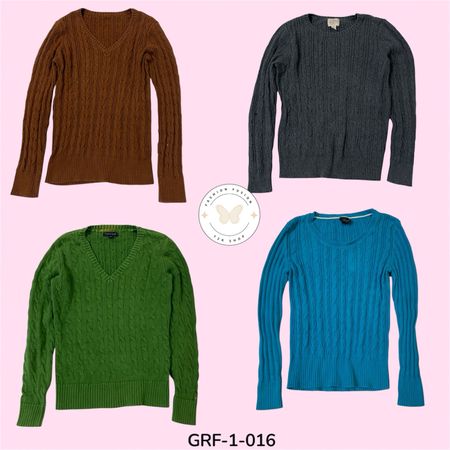 Y2K Cable Net Sweater – Retro Knit Vintage Style (GRF-1-016)