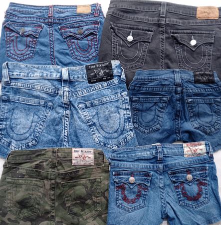 CR5863 Calças Curta True Religion Upcycled