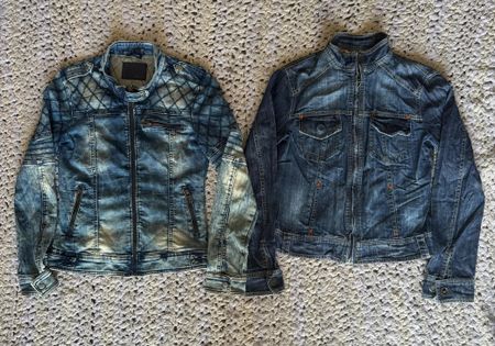 Denim round neck unbranded jacket 10 pieces