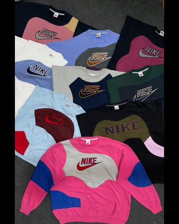 Nike reworked style patchwork sweatshirts #8126