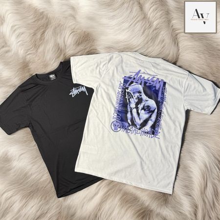 Stussy rework style metalheadz white&black tee