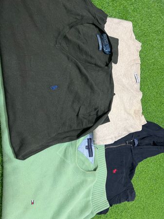 Camiseta y prendas de punto auténticas RL, tommy y burberry