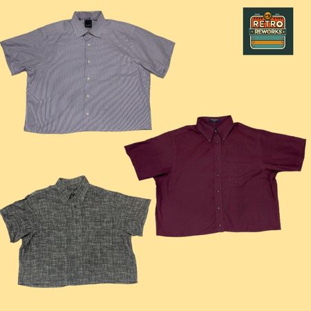 Upcycled Crop Boxy Shirt