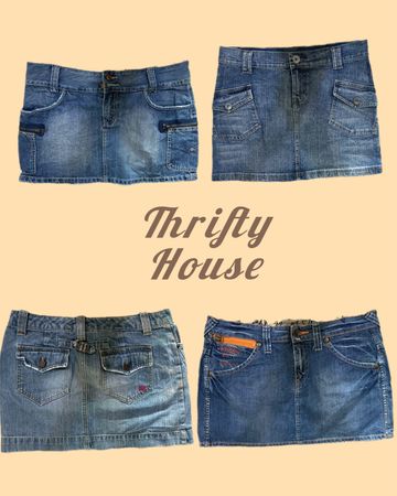 Y2k Denim Mini Skirts(TH/068)