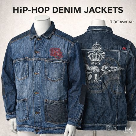 HIP HOP DENIM JACKETS INC ROCA WEAR