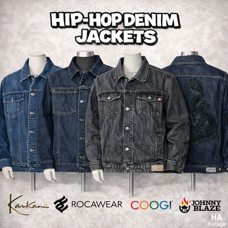 Premium Brands Hip Hop Denim Jackets Inc Karl KaniCoogi Roca Wear