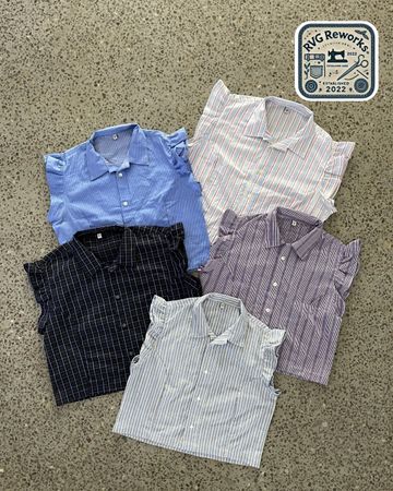 Upcycled Flutter-Sleeve Top 50 pcs