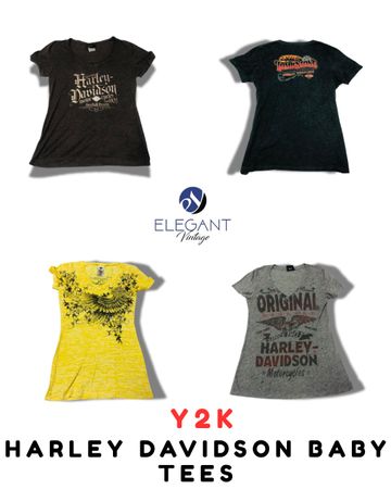 Y2K Harley Davidson Baby Tees - EV1901