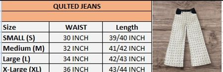 Jeans matelassés recyclés