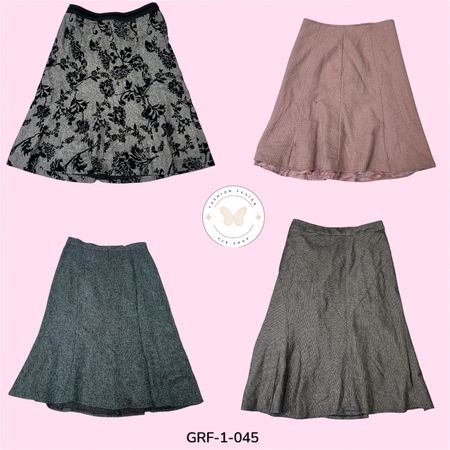 Y2K High-Waist Wool Skirt – Classic 2000s Look (GRF-1-045)