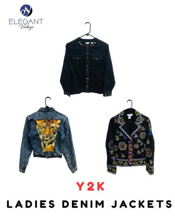 Jacke di Jeans per Donne Y2K - EV1907