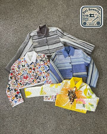 Upcycled quilted cropped jacket 25 pcs