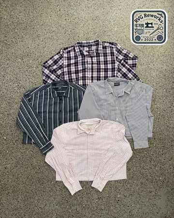 Camicia con colletto crop riciclata 25 pezzi