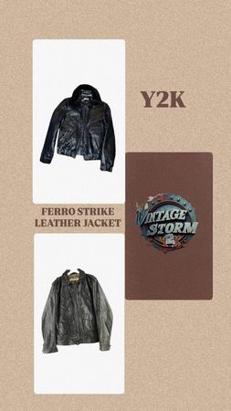 Y2K Ferro Strike Leather Jacket