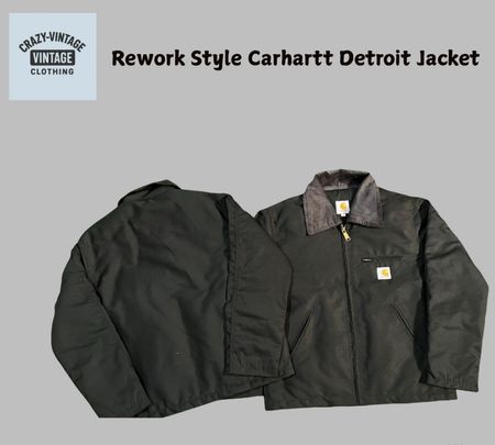 Carhartt rework style black Detroit jacket
