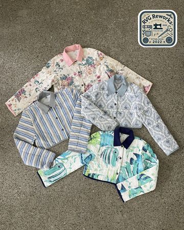 Upcycled Quilted Cropped Jacket 25 pcs