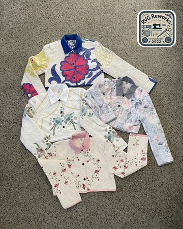 Upcycled quilted cropped jacket 25 pcs