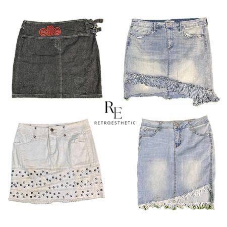 Y2K NYC IT Girl Faldas Mini de Jean RE-2729