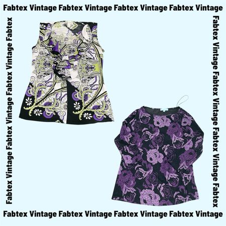 (FV-866) Tops floraux violets Y2K