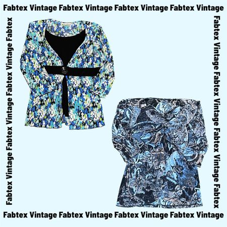 (FV-862) Y2K Aqua Aesthetic Tops