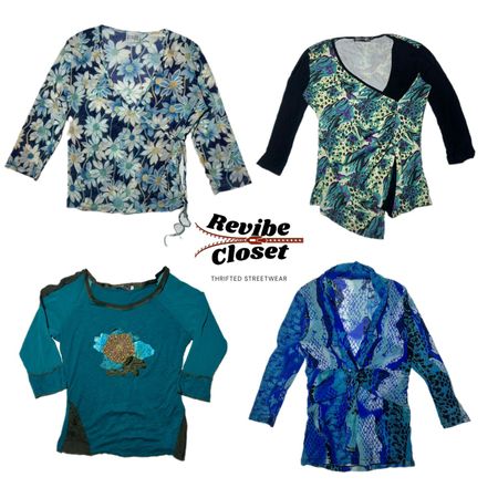Y2K Oceanic Printed Long Sleeve Tops RC-001