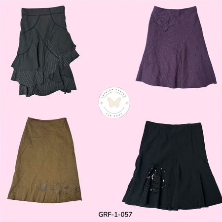 Vintage Y2K Wool Skirt – Classic A-Line 2000s Style (GRF-1-057)
