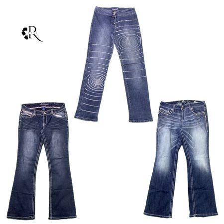 Y2K Unqiue Embroidery  Jeans RW-1446
