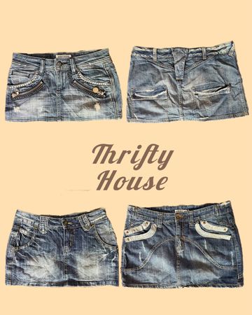 Unique Denim Mini Skirts(TH/081)