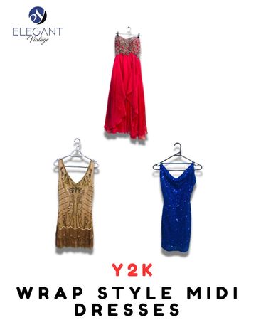 Y2K Warp Style Midi Dresses - EV1991
