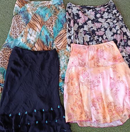 Y2K poly skirt 9Pcs RV # 024)