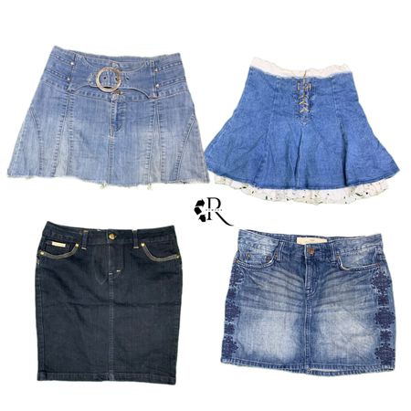 Y2K London Girl Denim Saia Mini Sexy RW-1452