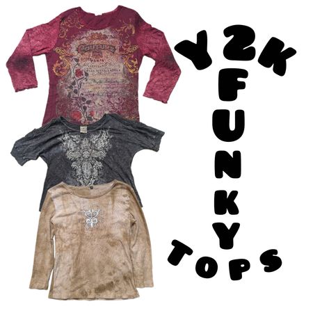 T-shirt graphique en strass Y2K pour femmes – Style boho / western – 7 pièces