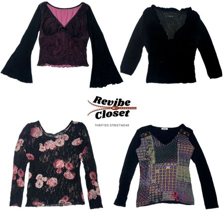 Y2K Date & Night Grunge Long Sleeve Tops RC-003