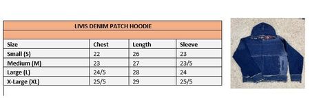 Upcycled Levi's Denim Patch Hoodie