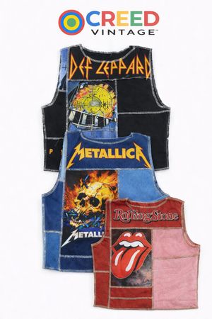 CR1119  Upcycled Graphic Patch Tank Top