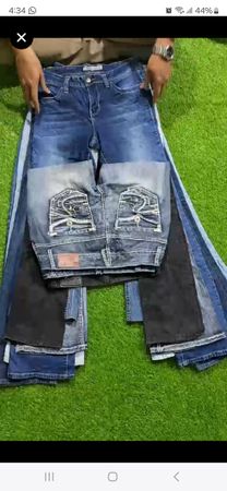 Jeans Y2K personnalisés brodés/embellis