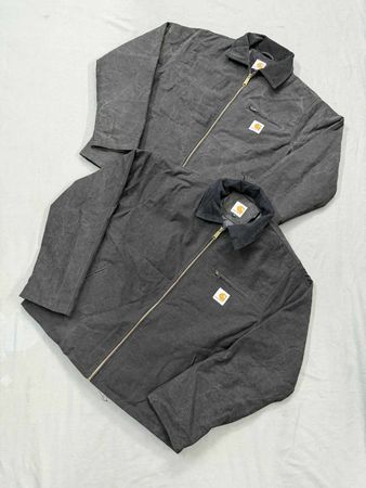 Carhartt acid wash rework style black hooded jackets