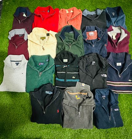 Mix brands 1/4 half Zip 18 pieces