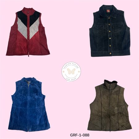 Y2K Vintage Wildlederweste – Frühe 2000er Retro Streetwear (GRF-1-088)