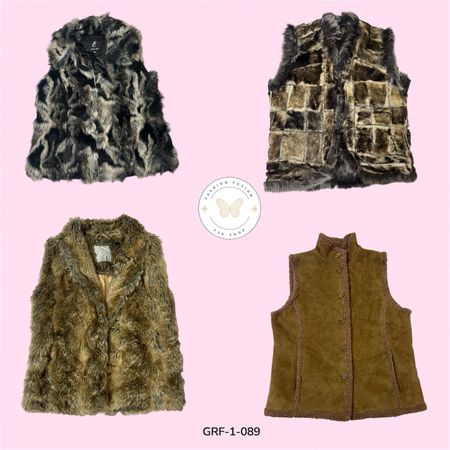 Y2K Faux Fur Vest – Early 2000s Glam Streetwear (GRF-1-089)