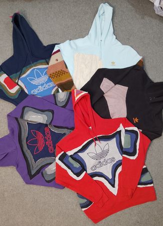 Adidas rework style multicolor hoodies