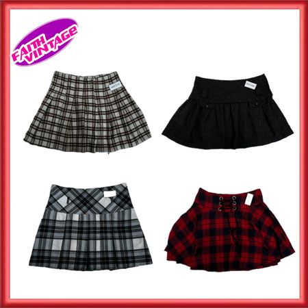 Classic Flannel Mini Skirts (FV-358)