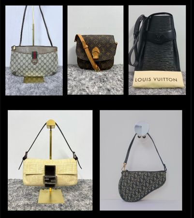 Louis Vuitton, Gucci, Christian Dior & Fendi Bundle of 5 Gorgeous Bags