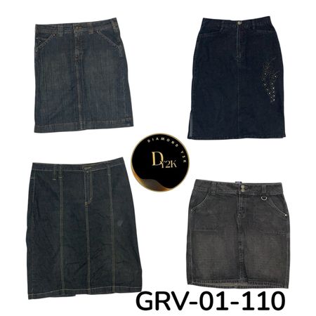 Y2K Washed Denim long,Midi Skirt – Casual Chic (GRV-01-110)